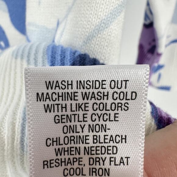 Croft & Barrow Sweater Womens Small Floral Cardigan 3/4 Sleeve Pullover Casual - Picture 7 of 9